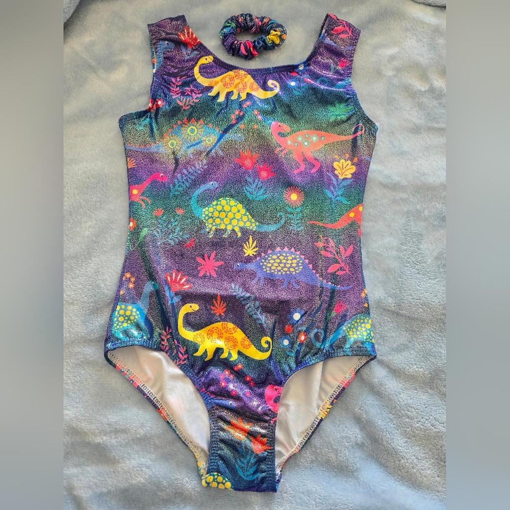 Colorful Dinosaur Kids Gymnastic Suit